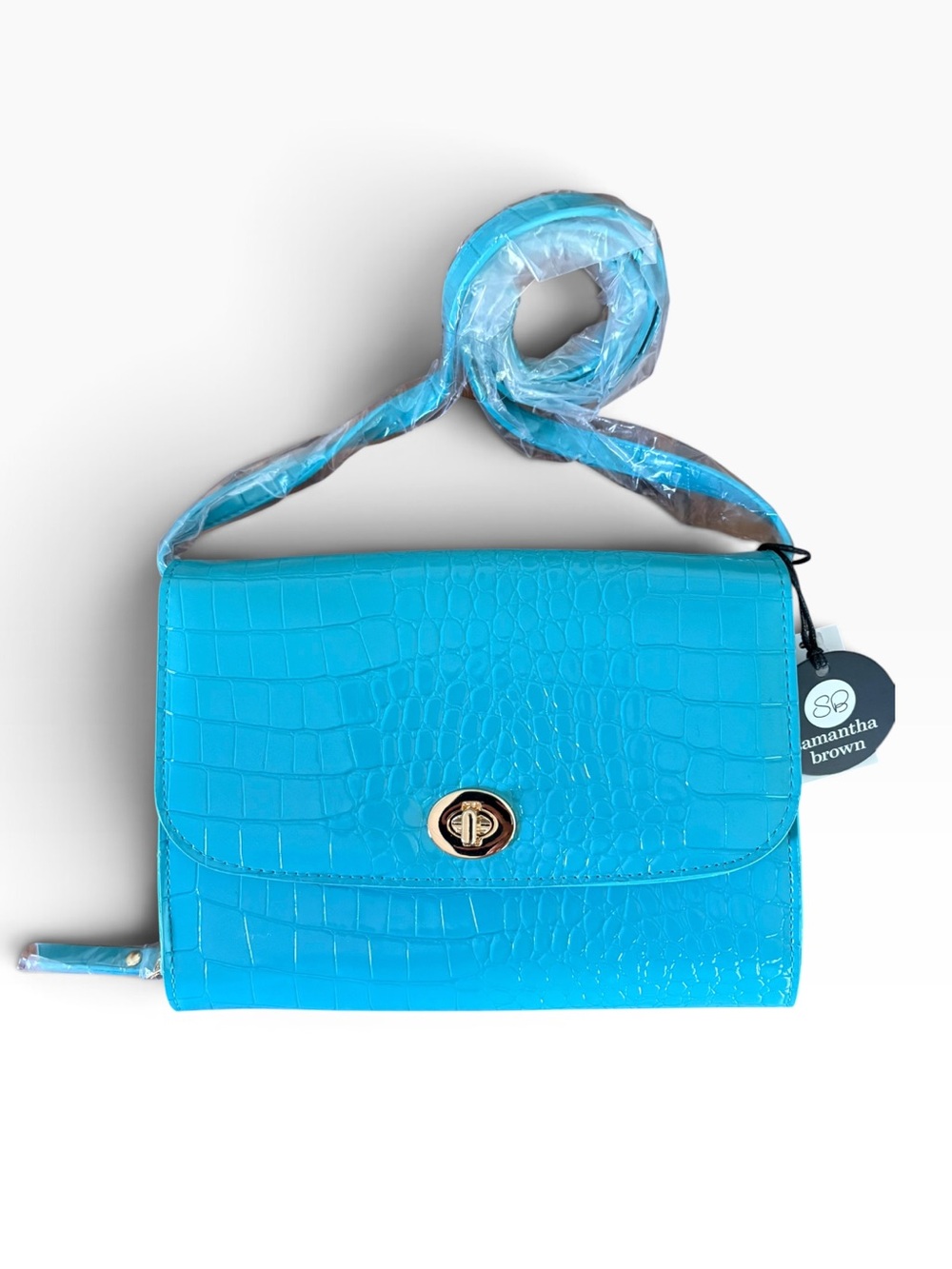 Samantha Brown To-Go Faux
Croc Wallet Crossbody-Turquoise-NWT